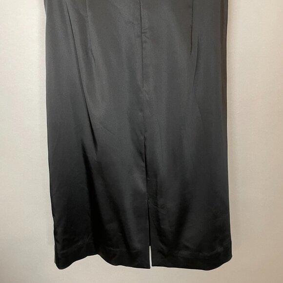 White House Black Market Black Strapless Dress Size 0 Ruffle Sweetheart Neckline - Picture 6 of 13